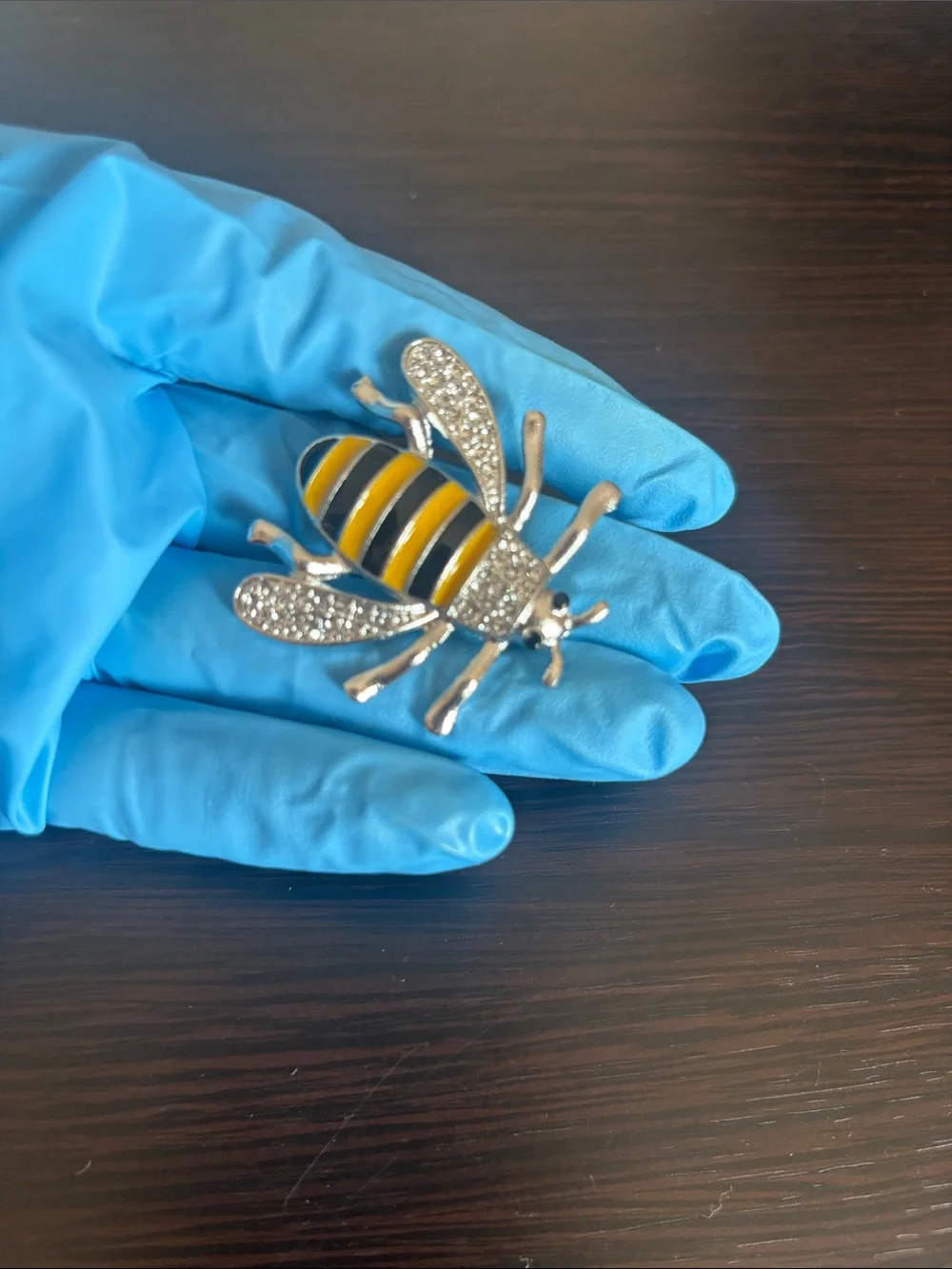Yellow and Black Bee Brooch Pin - Fashion Accessory